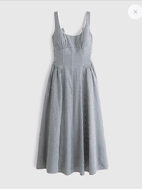 Abercrombie & Fitch Dresses & Skirts - Abercrombie & Fitch Black and White Gingham Midi Dress